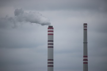 Power plant chimneys