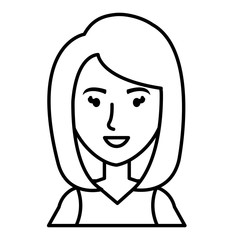 beautiful and young woman character vector illustration design