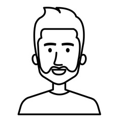 young man avatar character vector illustration design