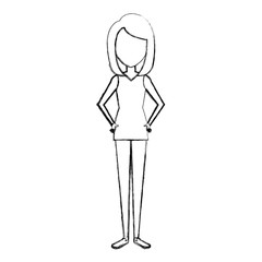Fototapeta premium beautiful and young woman character vector illustration design