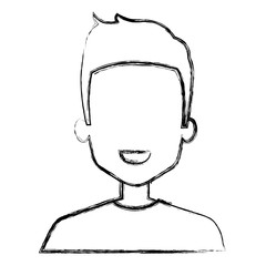 young man avatar character vector illustration design
