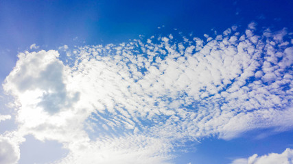 blue sky and tiny cloud