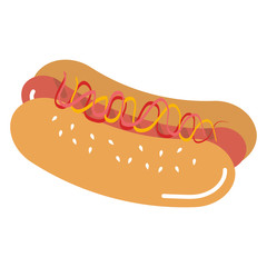 hot dog fast food icon vector ilustration design