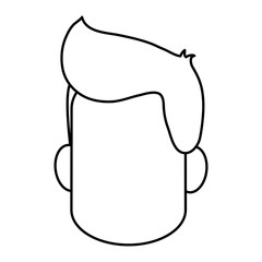 faceless head of man icon image vector illustration design  black line