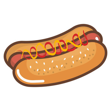 hot dog fast food icon vector ilustration design
