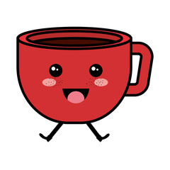 coffee cup kawaii character vector ilustration design