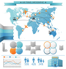 Air Summer Travel Infographic Concept