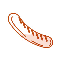 delicious sausage isolated icon vector ilustration design