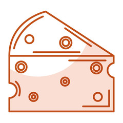 fresh cheese piece icon vector illustration design