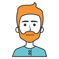 young man avatar character vector illustration design