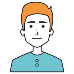 young man avatar character vector illustration design