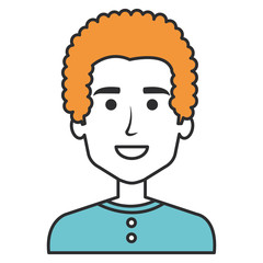 young man avatar character vector illustration design