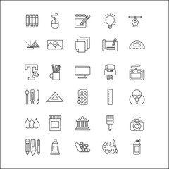 icons set Creativity draw icon vector illustration design graphic