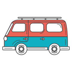 van turism isolated icon vector illustration design