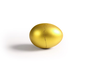 golden  easter egg isolated