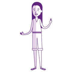 woman character hippy lifestyle vector illustration design