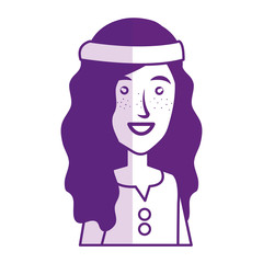 woman character hippy lifestyle vector illustration design