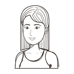 beautiful and young woman character vector illustration design