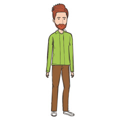 young man avatar character vector illustration design