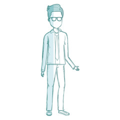 businessman avatar character icon vector illustration design