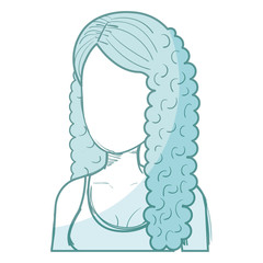 beautiful and young woman character vector illustration design