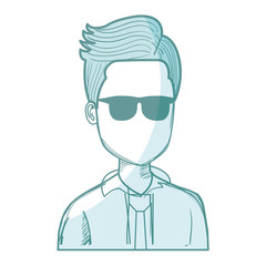 businessman avatar character icon vector illustration design