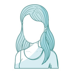 beautiful and young woman character vector illustration design