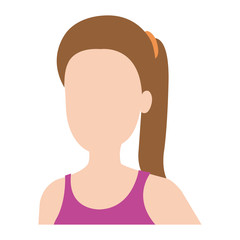 beautiful and young woman character vector illustration design