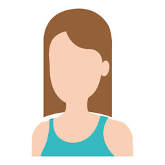 beautiful and young woman character vector illustration design