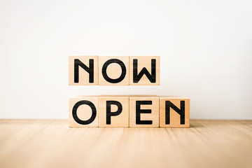 "NOW OPEN" concept