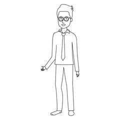 businessman avatar character icon vector illustration design