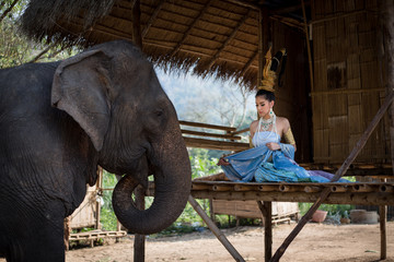 Thai Woman In Traditional Costume