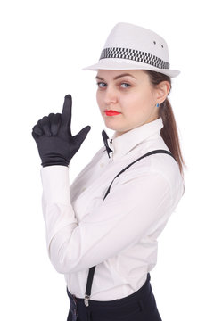 Black and white mime