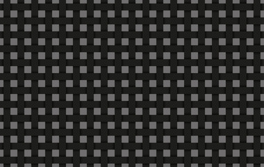 Black weave abstract background, black interlaced grid with shadows