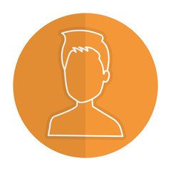 young man shirtless avatar character vector illustration design