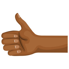 hand human with like gesture vector illustration design