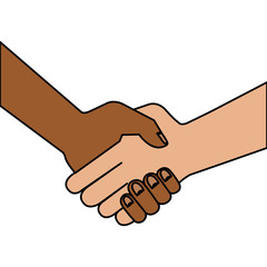 hand shake isolated icon vector illustration design