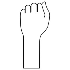 hand human fist icon vector illustration design