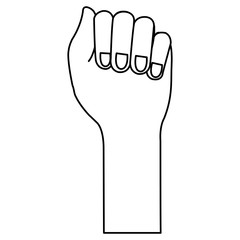 hand human fist icon vector illustration design