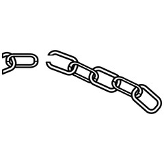 chain break isolated icon vector illustration design