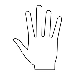 hand human open icon vector illustration design