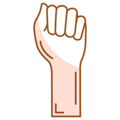 hand human fist icon vector illustration design