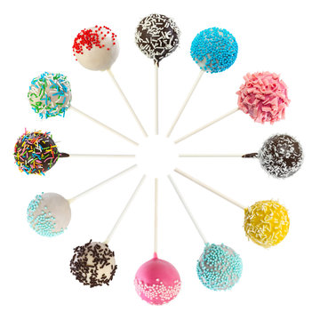 Set of various cake pops