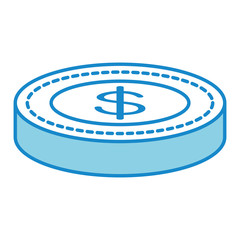 Fototapeta na wymiar coin money isolated icon vector illustration design
