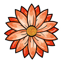 cute flower decorative icon vector illustration design