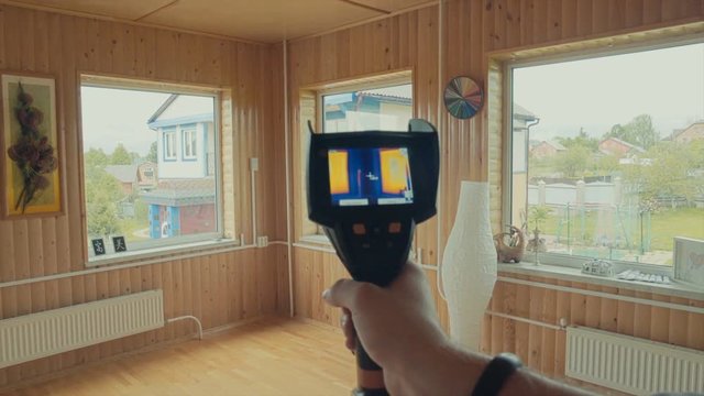 window heated, the readings of a thermal imager