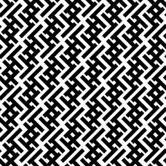 Geometric seamless pattern. Black and white vector illustration