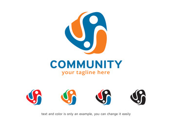 People Logo Template Design Vector, Emblem, Design Concept, Creative Symbol, Icon