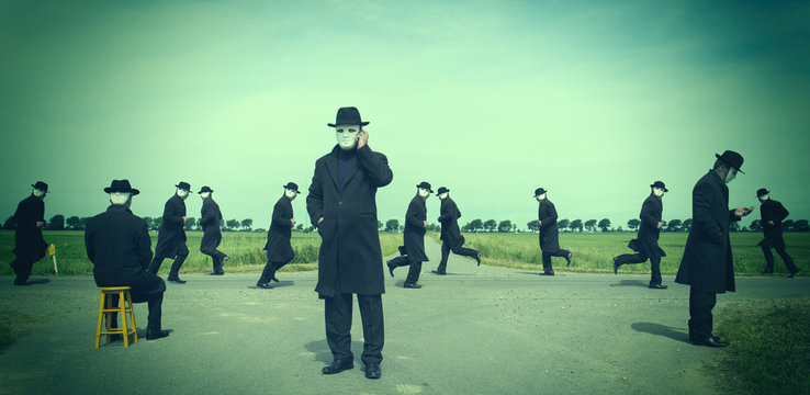 Anonymes hektisches Treiben