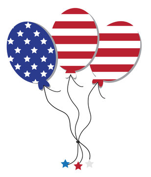 American Flag Balloons